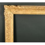 18th Century English School. A Carved Giltwood Frame, with swept and pierced centres and corners (