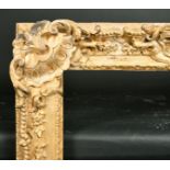 18th Century English School. A Carved Giltwood and Composition Frame, with swept and pierced centres
