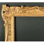 18th Century English School. A Carved Giltwood Frame, with swept and pierced centres and corners,