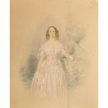 W.S. Robinson (19th Century) British. A Portrait of Hannah Roberts, Watercolour, Signed and Dated