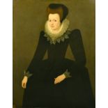 Circle of Robert Peake the Elder (c.1551-1619) British. Portrait of Susan Greene, Mrs Richard