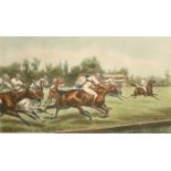 After Godfrey Douglas Giles (1857-1941) British. A Polo Match, Print in Colours, 15" x 26.5" (38 x