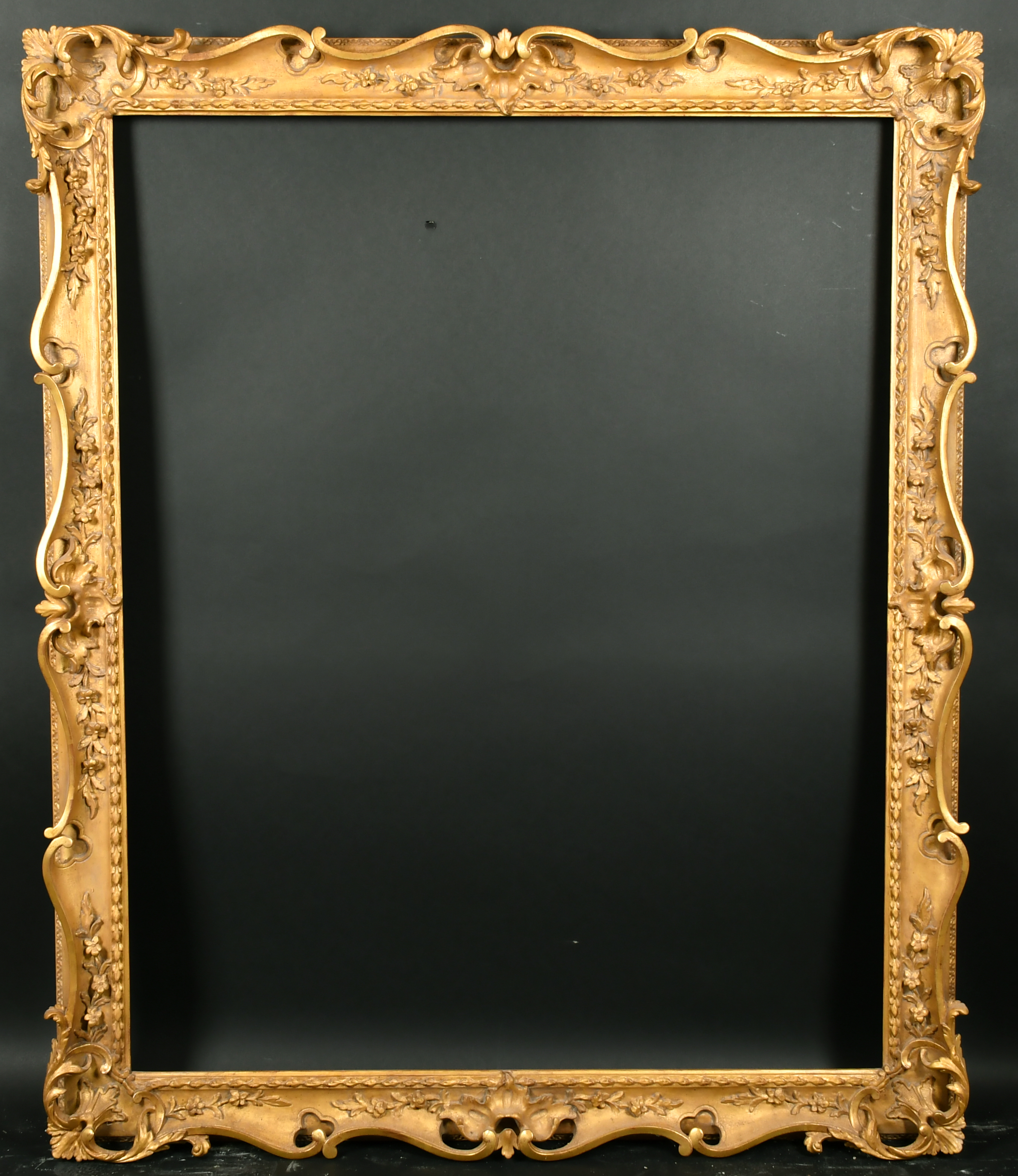 Alexander G Ley & Son. A Reproduction Carved Giltwood Frame, with swept and pierced centres and - Image 2 of 3