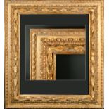 17th Century Italian School. A Carved Giltwood Bolognese Frame, rebate 49" x 40.5" (124.4 x 102.8cm)