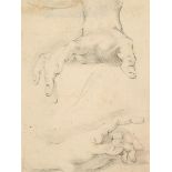 18th Century Italian School. A Study of Hands, Pencil, 4.75" x 3.5" (12.1 x 8.9cm) and two others by