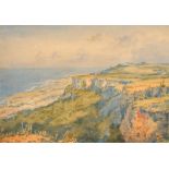 William Carpenter (1818-1899) British. 'Coastal View of Barbados, Hackleton's Cliff', Watercolour,