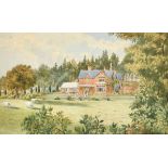 Francis George Coleridge (1838-1923) British. A Country House, Watercolour, Signed, 9.25" x 16" (