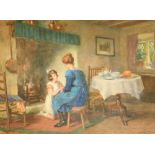 George Sheridan Knowles (1863-1931) British. "Mother", Watercolour, Signed, and Inscribed on a label