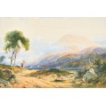 Richard Principal Leitch (1827-1882) British. An Extensive Highland Landscape with Figures and