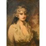 After Henry Raeburn (1756-1873) British. Portrait of Mrs Campbell, Oil on Canvas, 28.75" x 21.5" (73