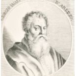 After Giorgio Vasari (1511-1574) Italian. "Giorgio Vasari d'Arezzo", Engraving, 4" x 3.75" (10.1 x