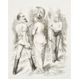 John Tenniel (1820-1914) British. A Duel, Ink, Dated July 23 1870 in pencil, Unframed 11.25" x