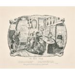 George Cruikshank (1792-1878) British. "The Gin Shop", Print, Unframed overall 12" x 14.25" (30.5