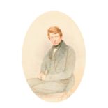 John Henry Mole (1814-1886) British. Portrait of a Seated Man, believed to be John Ruskin,