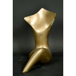 Michael Beck (1928- ) American. "Torso", Polished Bronze, 14.5" x 8.5" x 13.5" (36.8cm x 21.6cm x