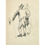 Samuel Luke Fildes (1843-1927) British. Study of a Gentleman, Pencil heightened with white,