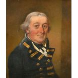 Richard Livesay (c.1750-c.1823) British. Portrait of a Naval Officer, Oil on Paper, Signed and
