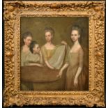 Circle of John Singleton Copley (1738-1815) Anglo-American. A Sketch of Four Sisters showing