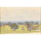 Samuel Luke Fildes (1843-1927) British. Sketch of a Landscape, Watercolour, 3.75" x 5.5" (9.6 x 14.