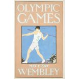Mary Kenyon (Early 20th Century) British. A Design for Olympic Games, May 1st 1924, Gouache,