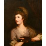 Margaret Gambier (Lady Barham) (1730-1792) British. Self-Portrait of the Artist Holding a Palette