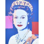 After Andy Warhol (1928-1987) American. "Queen Elizabeth", Offset Lithograph, Stamped verso, and