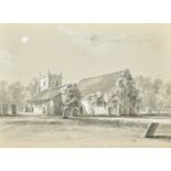 Early 19th Century English School. "Eggington Church, Derbyshire", Watercolour heightened with