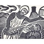 Edward Bawden (1903-1989) British. "When Sir Brian saw that he should be slain he yielded him to sir