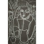 Edward Burra (1905-1976) British. "Boy with a Jug", Woodcut, Signed with Initials and Numbered 15/45