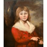 Early 19th Century English School. Study of a Young Boy holding a Bird's Nest, Oil on canvas,