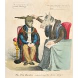 Early 19th Century English School. "The Old Hunter Consoling the Don-Key!", Lithograph, Printed by