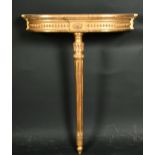 19th Century English School. A Gilt Console Table (with no top), 34.5" x 30" x 13.5" (87.5 x 76.2