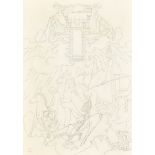 Johan Thorn Prikker (1868-1932) Dutch. "Design for a Monument", Pencil, Signed with monogram and