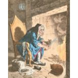 James Gillray (1757-1815) British. "Comfort to the Corns", Etching in colours, Published by Hannah