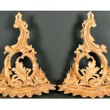 20th Century English School. A Pair of Carved Wood Wall Brackets, overall 12.5" x 11.5" x 5.25" (