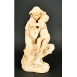 Attributed to Camille Claudel (1864-1943) French. "Le Frere et la Soeur", Plaster (used for