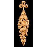 20th Century English School. A Carved Giltwood Hanging, overall 38.5" x 10" (97.8 x 25.4cm)