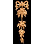 20th Century English School. A Carved Giltwood Hanging, overall 23" x 7" (58.4 x 17.7cm)