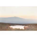 Frederick John Widgery (1861-1942) British. Dusk over the Devon Moors, Gouache, Signed, 14.25" x