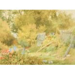 Francis George Coleridge (1838-1923) British. 'The Deserted Garden', Watercolour, Signed, and