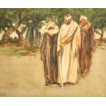 Lance Thackeray (1867-1916) British. Study of Egyptian Figures, Watercolour, Signed, inscribed '
