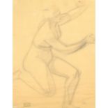 Andre Derain (1880-1954) French. Study of a Nude, Pencil, with Atelier stamp, 18.5" x 14.25" (47 x