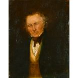 Circle of David Wilkie (1785-1841) British. Half Length Portrait of a Man, Oil on board, Unframed 9"