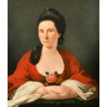 Follower of Allan Ramsay (1686-1758) British. Portrait of Mrs Jean Robertson, Oil on canvas,