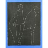 Marino Marini (1901-1980) Italian. Man and Horse, Lithograph in colours, Signed and numbered 5/30 in