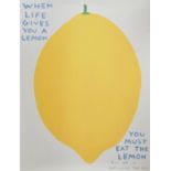 David Shrigley (1968- ) British. "When Life Gives you a Lemon - You Must Eat the Lemon - All Of It