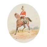 Richard Simkin (1840-1926) British. "1st Royal Dragoons", Watercolour, Signed, Inscribed and dated
