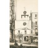 Nathaniel Sparks (1880-1957) British. "Church of St. Ethelburga", Etching, Signed in pencil, 10.