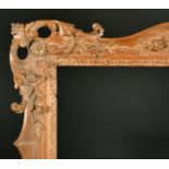 Late 18th Century English School. A Stripped Carved Wood Frame, with swept and pierced centres and