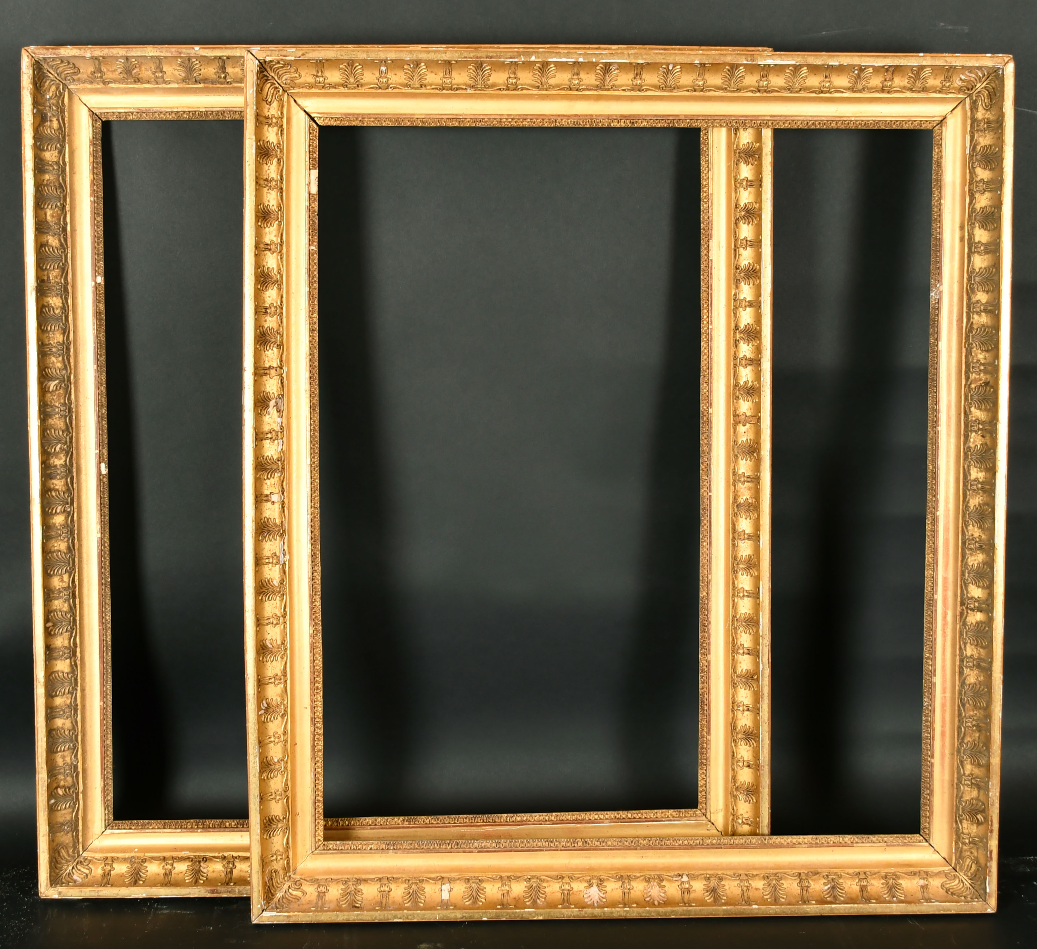 19th Century French School. A Near Pair of Empire Gilt Composition Frames, rebate 28" x 24" (71.1 - Image 2 of 3